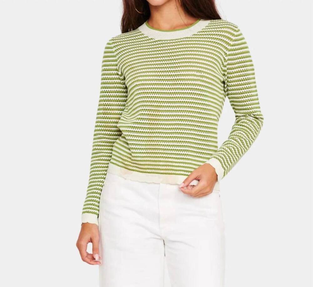 NEW DRA LOS ANGELES cori knit top in mint ivory